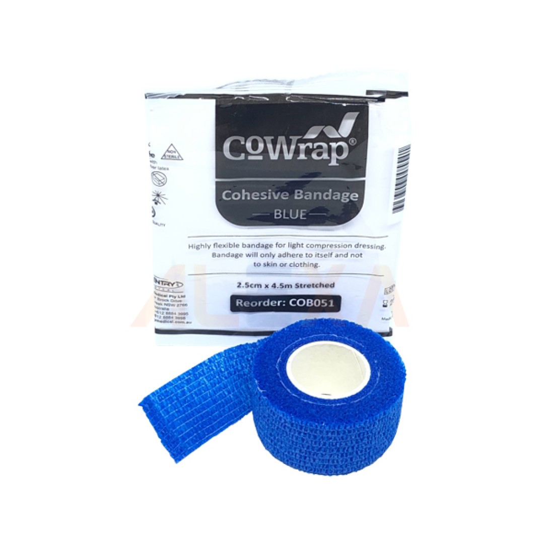 COWRAP® Cohesive Bandage (Blue)