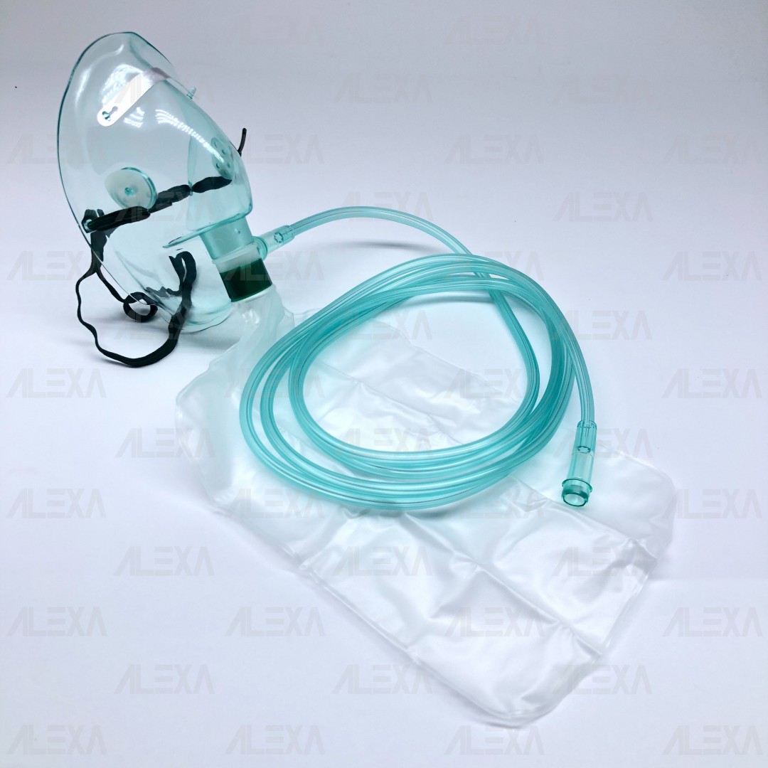 HOSPITECH OXYGEN MASK WITH RESERVOIR BAG (NON-REBREATHING)