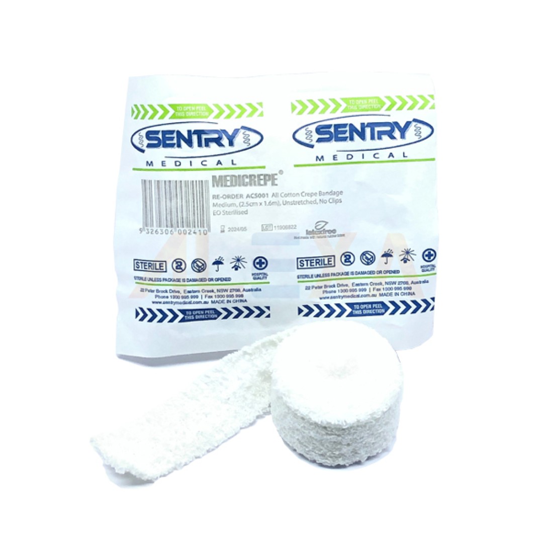 MEDICREPE® ALL COTTON CREPE BANDAGE (MEDIUM WEIGHT - STERILE)