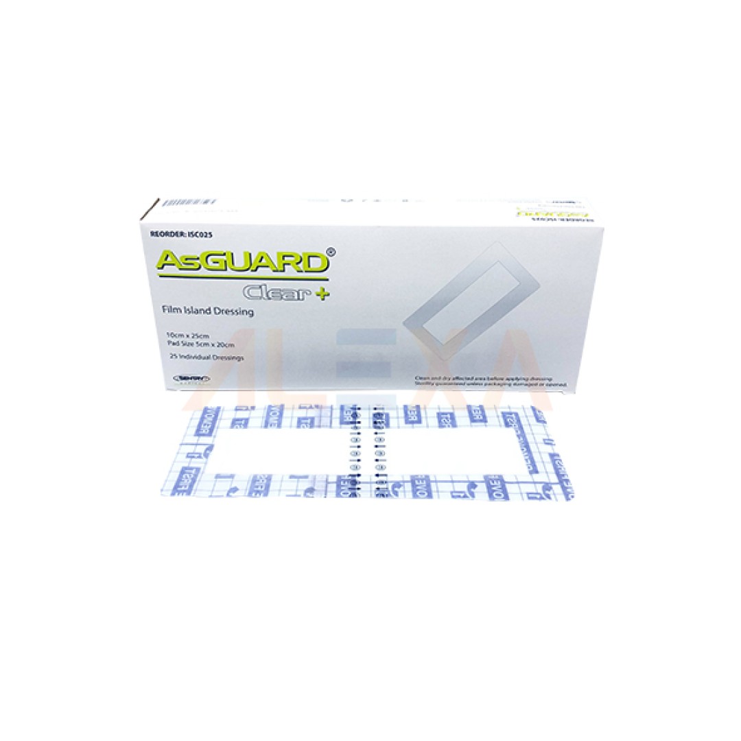 ASGUARD® CLEAR+ FILM ISLAND DRESSING 10 X 25 CM