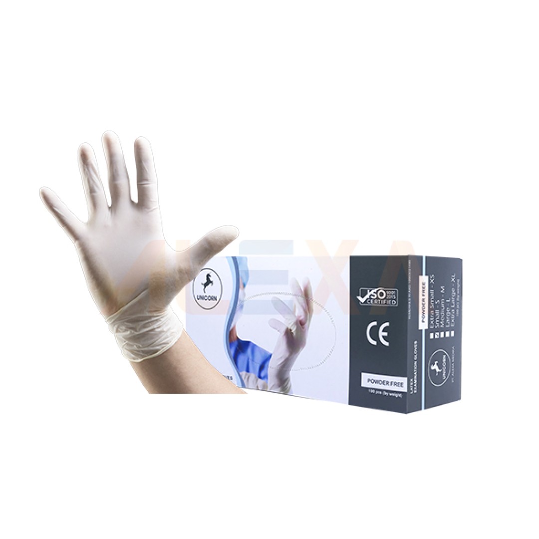UNICORN Latex Examination Gloves (Powder-Free)