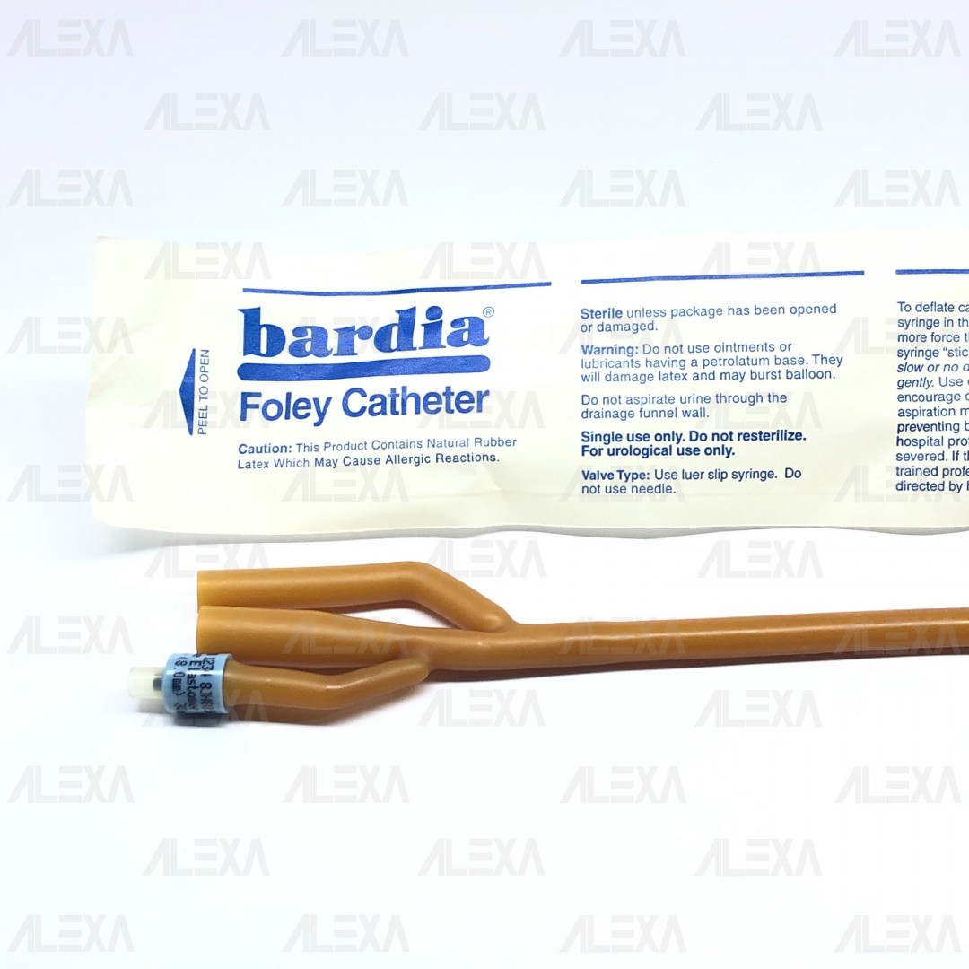 BARDIA SILICONE ELASTOMER-COATED 3-WAY FOLEY CATHETER