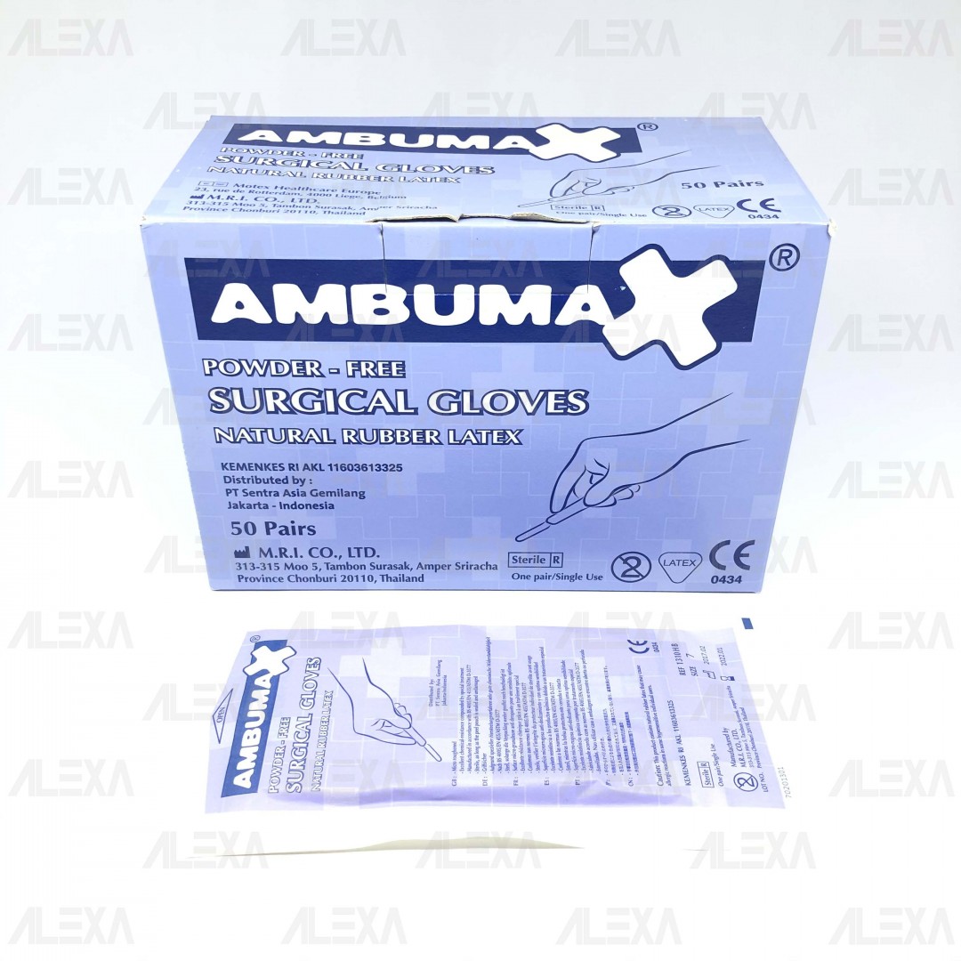AMBUMAX Latex Surgical Gloves (Powder-Free, Sterile)