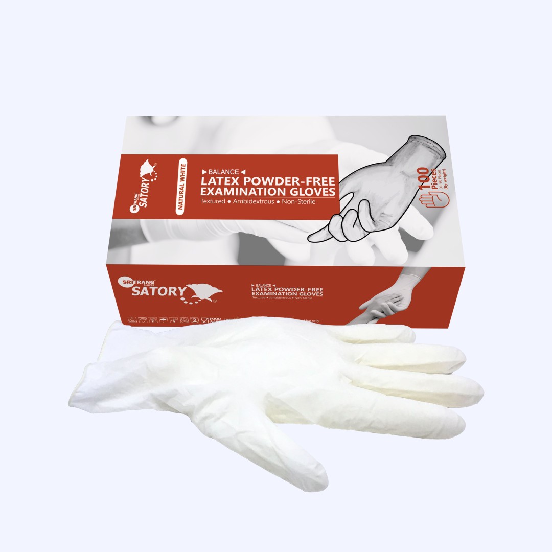 SATORY Powder-Free Latex Examination Gloves