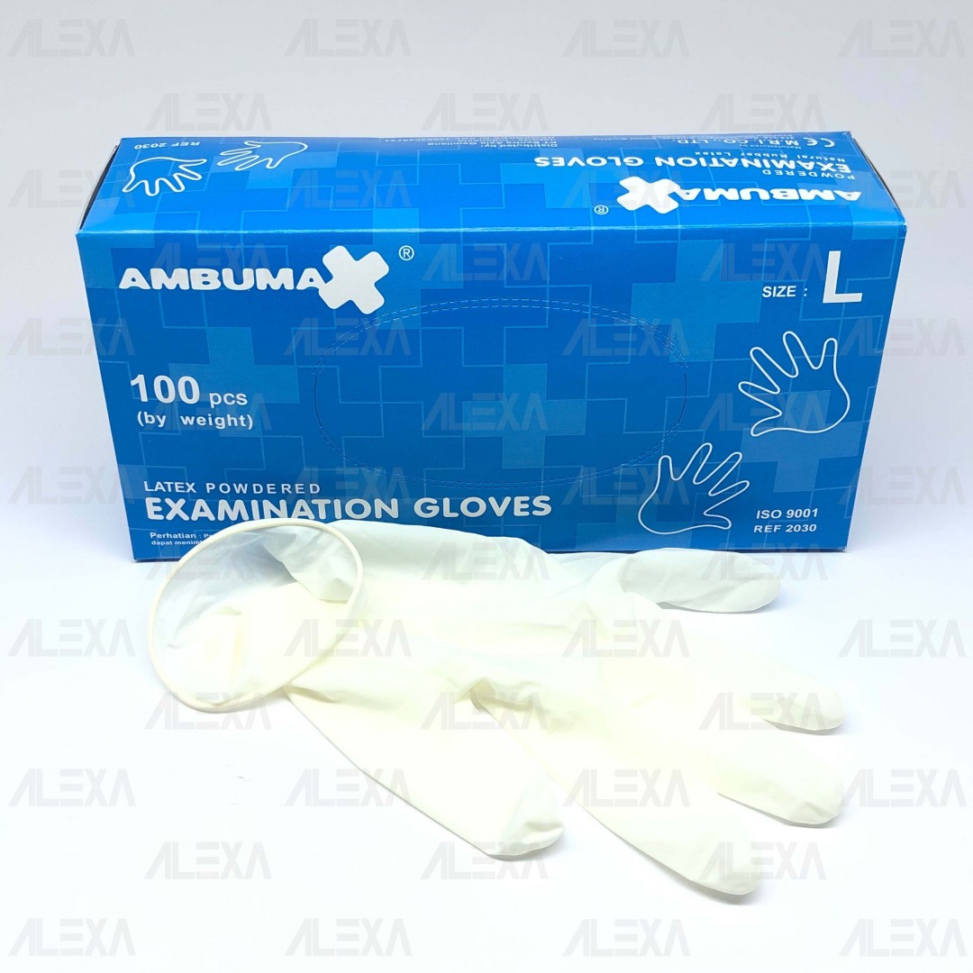 AMBUMAX Latex Examination Gloves (Powdered)