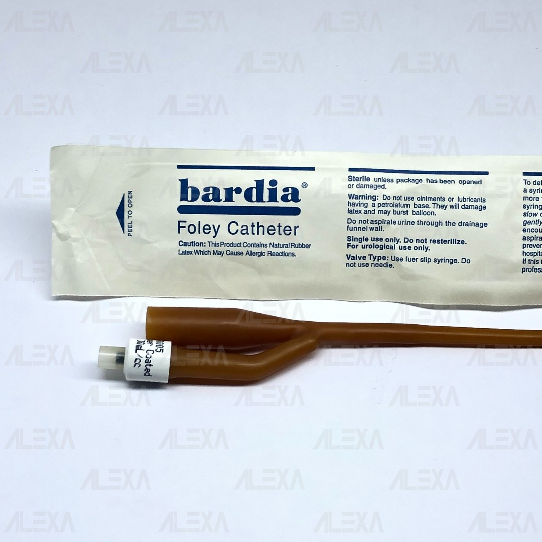 BARDIA SILICONE ELASTOMER-COATED 2-WAY FOLEY CATHETER 