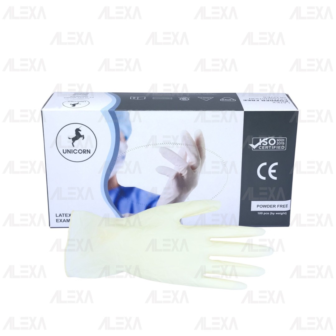 UNICORN Latex Examination Gloves (Powder-Free)